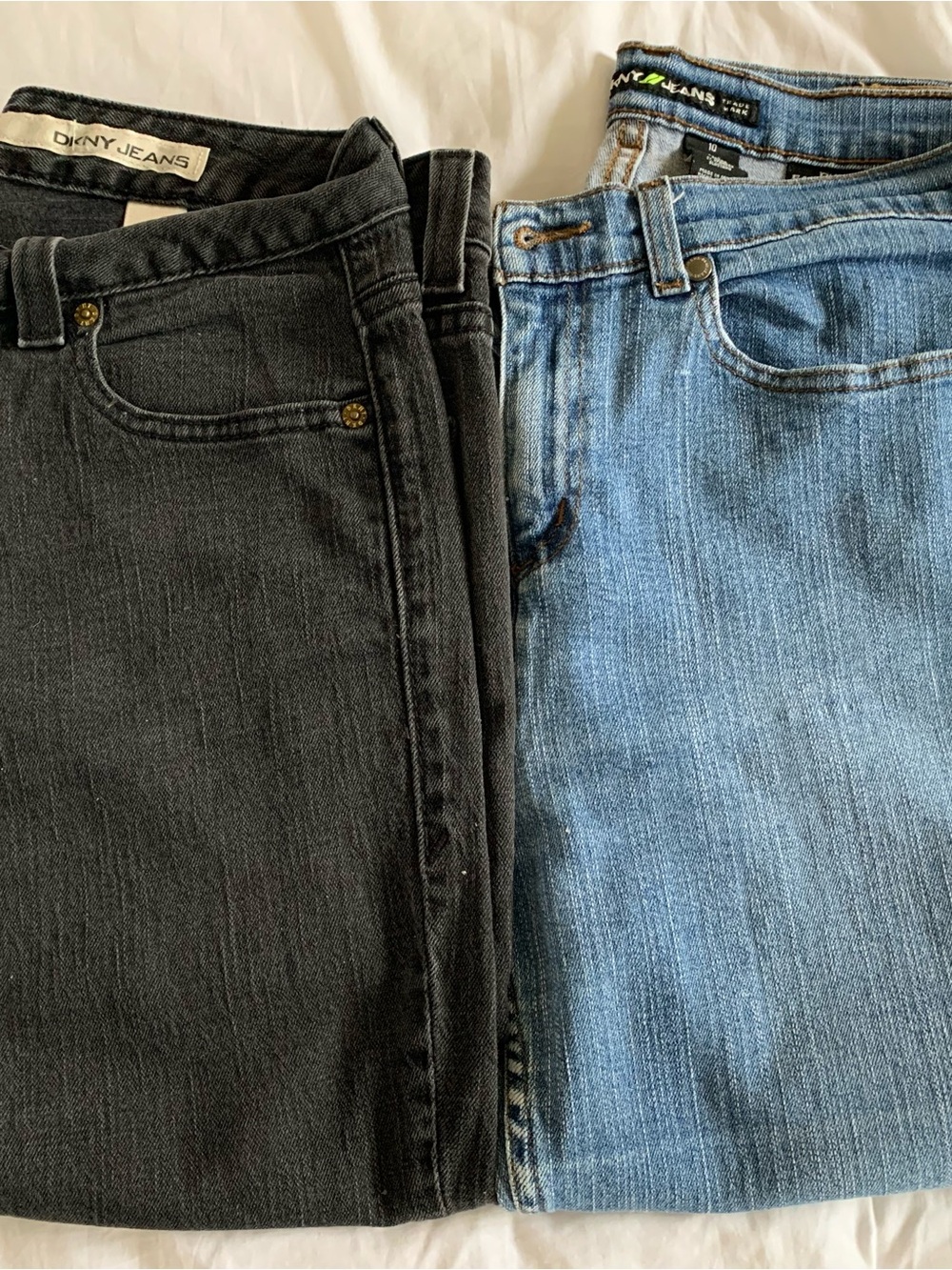 DKNY Blue and Faded Black Jeans
